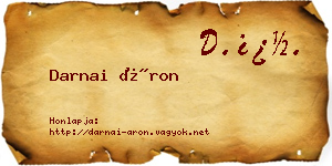 Darnai Áron névjegykártya